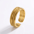 Anel Duna Banhado em Ouro 18k
