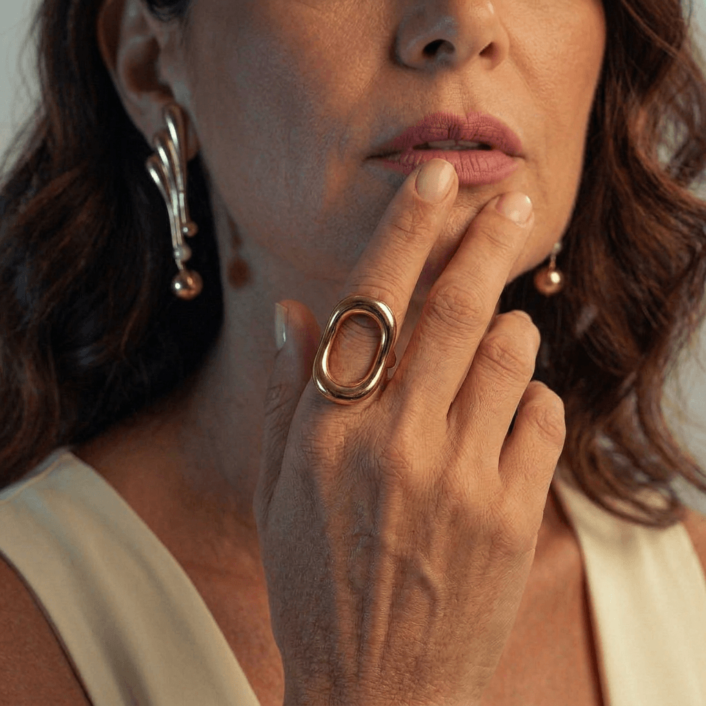 Anel Musa Banhado em Ouro 18k