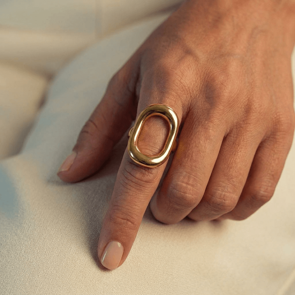 Anel Musa Banhado em Ouro 18k