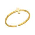 Anel Cruz Banhado em Ouro 18k