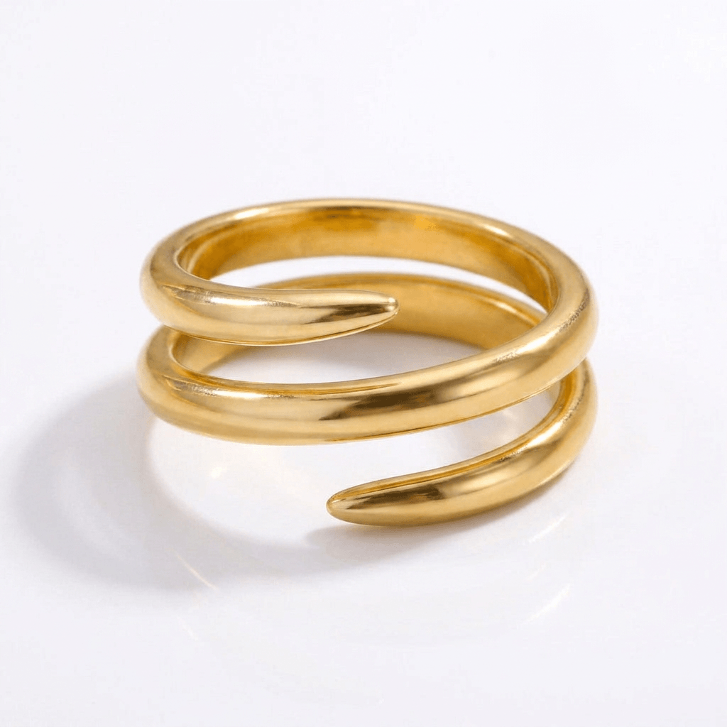 Anel Serpe Banhado em Ouro 18k