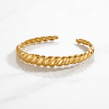 Bracelete Trançado Banhado em Ouro 18k